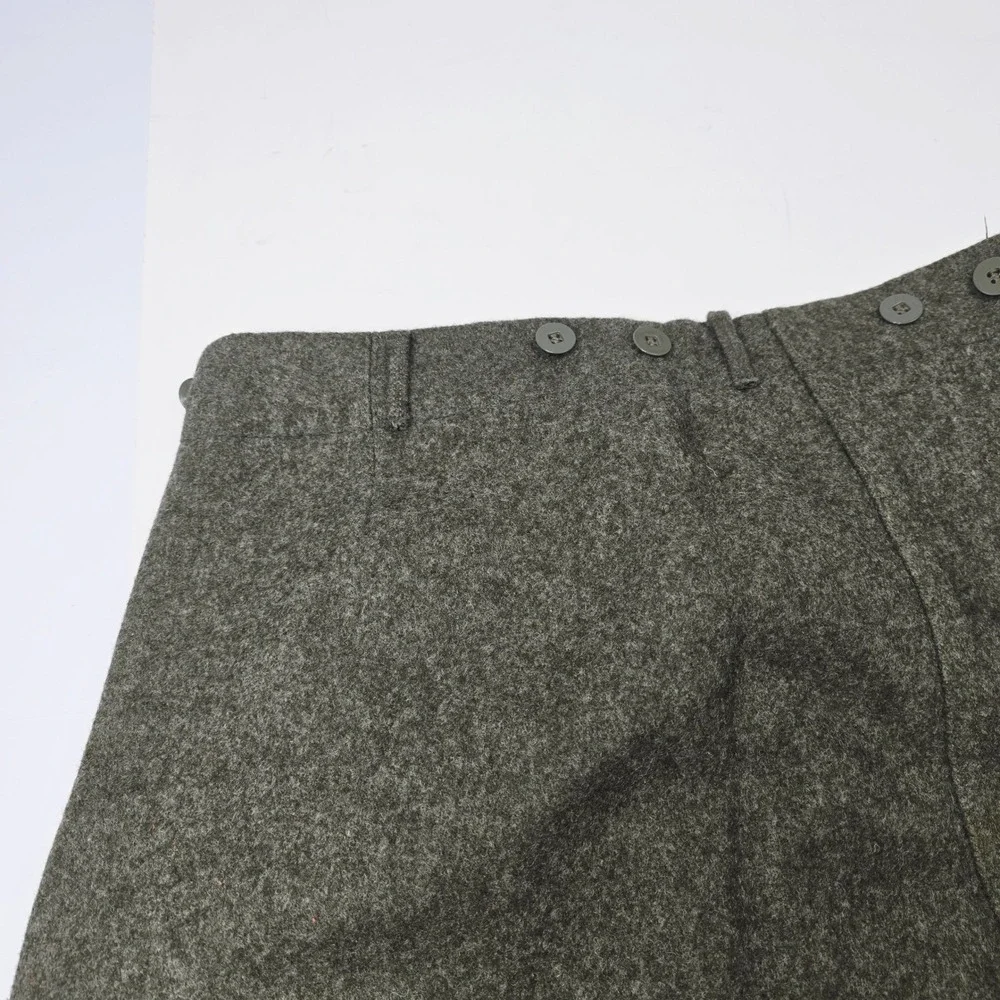 1970 Vintage Swiss Army Wool‎ Cargo Pants d 100 Military Olive Green Men Size M